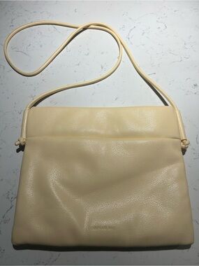 Elizabeth and James Pale Cream Butter Yellow Leather Crossbody Bag